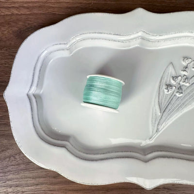 7mm wide 100% Mulberry Silk Ultra-Fine Ribbon | 10m Spool | For BJD Doll Clothing & Miniature Crafts (30 Colors)