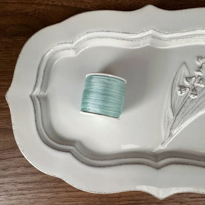 7mm wide 100% Mulberry Silk Ultra-Fine Ribbon | 10m Spool | For BJD Doll Clothing & Miniature Crafts (30 Colors)