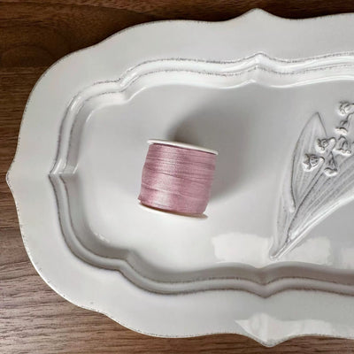 7mm wide 100% Mulberry Silk Ultra-Fine Ribbon | 10m Spool | For BJD Doll Clothing & Miniature Crafts (30 Colors)