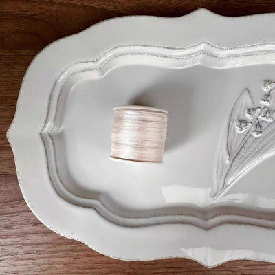 7mm wide 100% Mulberry Silk Ultra-Fine Ribbon | 10m Spool | For BJD Doll Clothing & Miniature Crafts (30 Colors)